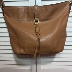 Elegant Tan Leather Women's Bag